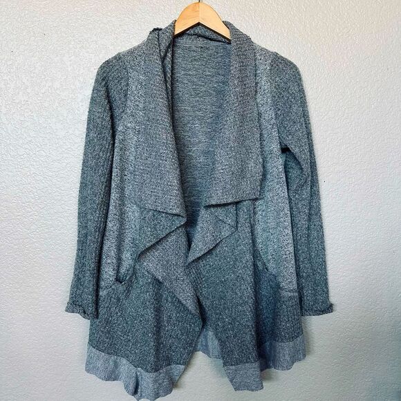 Soft Gray Knit Open Cardigan Sweater Shrug S - Picture 1 of 5